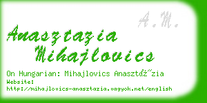 anasztazia mihajlovics business card